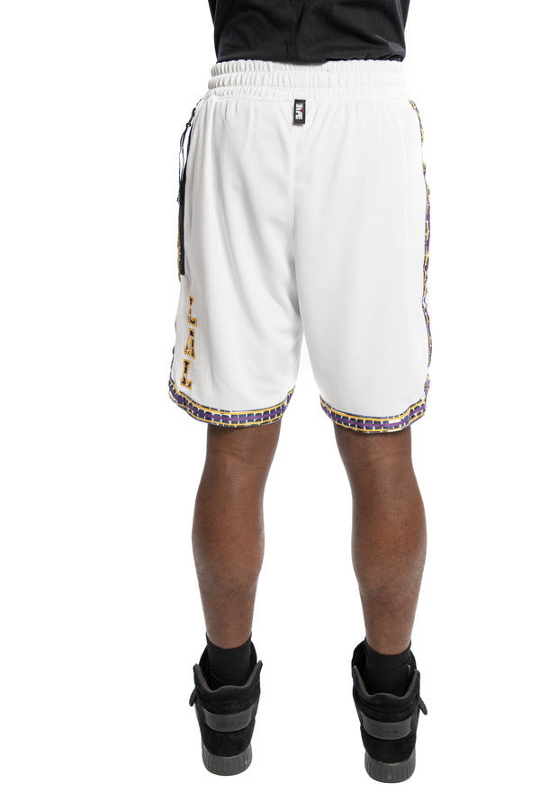 Los Angeles Lakers Kente Dunk Short White