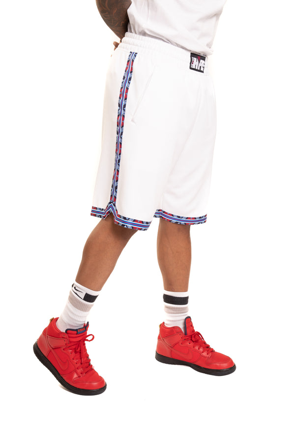 Philadelphia 76'ers Kente Dunk Shorts White